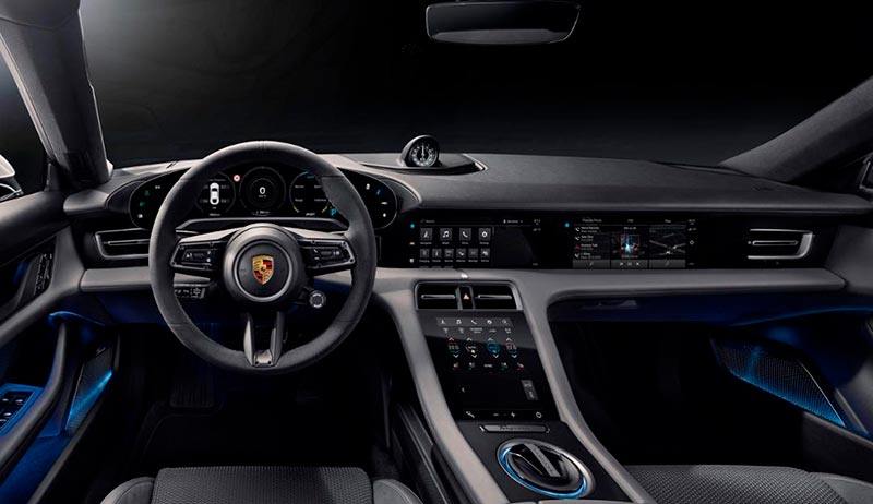Foto del interior del Porsche Taycan