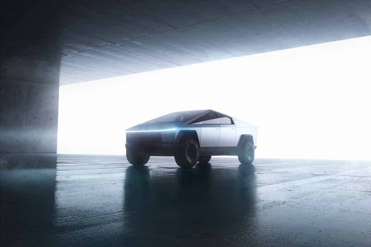 Foto bonita del Tesla CyberTruck