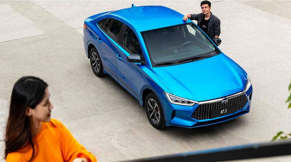 Foto desde arriba del BYD e3